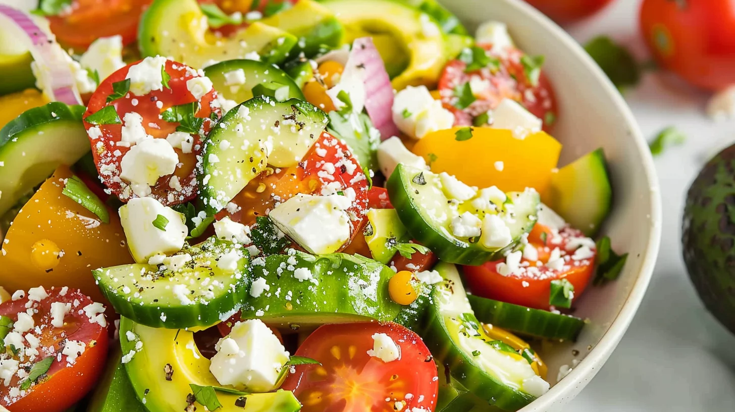 Avocado Cucumber Tomato Salad