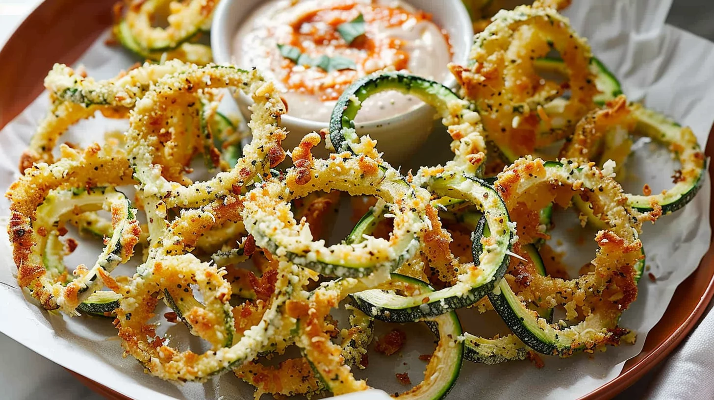 Baked Parmesan Zucchini Curly Fries