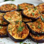 Cheesy Baked Eggplant Rounds