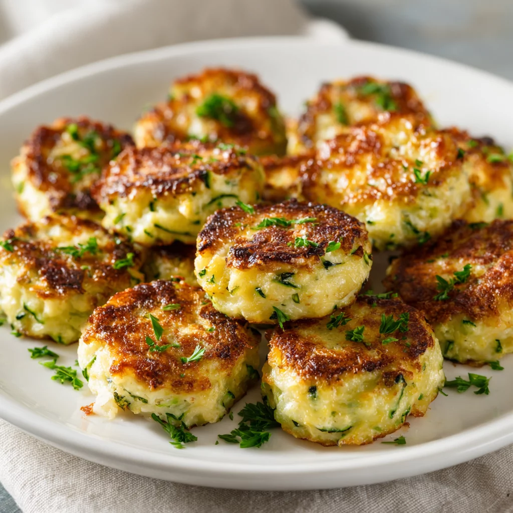 Cheesy Garlic Zucchini Bites