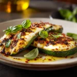 Cheesy Garlic Zucchini Steaks
