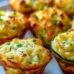 Crispy Parmesan Zucchini Potato Muffins