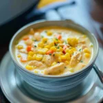 Crockpot Creamy Chicken and Corn Chowder