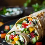Greek Veggie Cottage Cheese Wrap