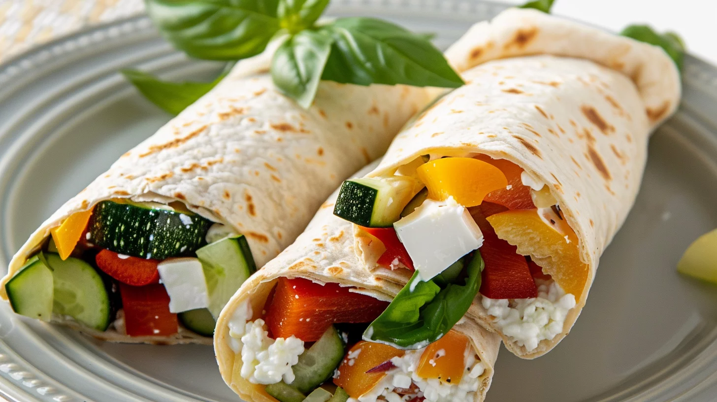 Greek Veggie Cottage Cheese Wrap