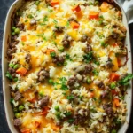 Ground Beef and Garlic Herb Casserole