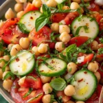 Highprotein Caprese Chickpea Sala