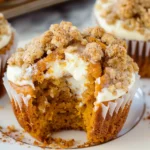 Pumpkin Streusel Muffins With Cream Cheese Filling