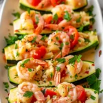 Shrimp Scampi Zucchini Boats