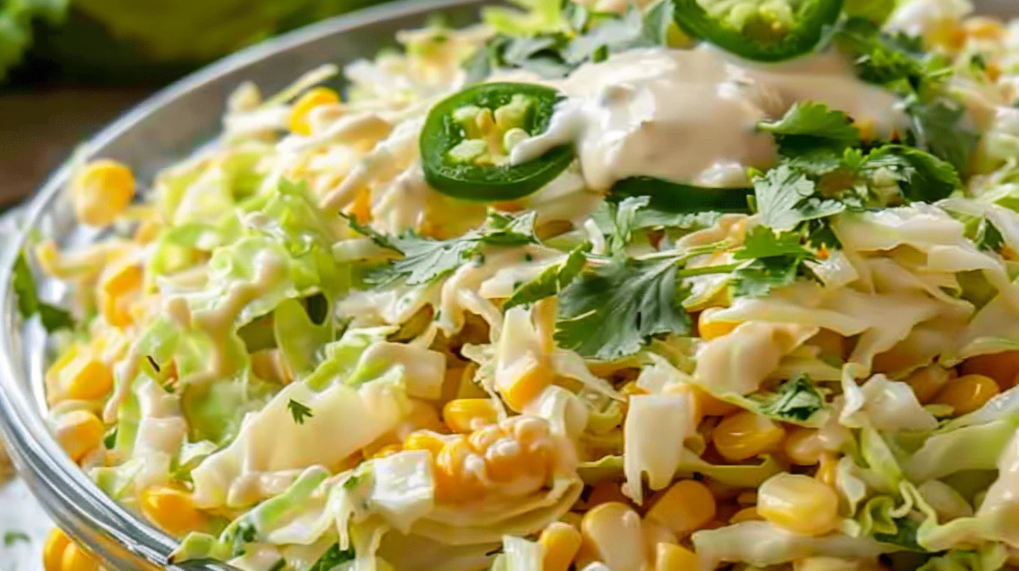 Spicy Jalapeño Corn Coleslaw