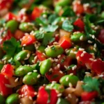 Spicy Miso Edamame Bean Salad