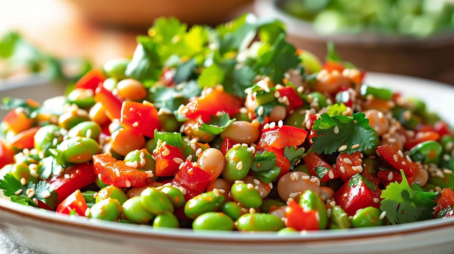 Spicy Miso Edamame Bean Salad