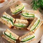 Vegan Cucumber Tea Sandwiches With Dill Cream Cheese