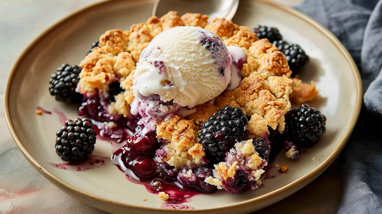 Warm and Sweet Blackberry Cobbler