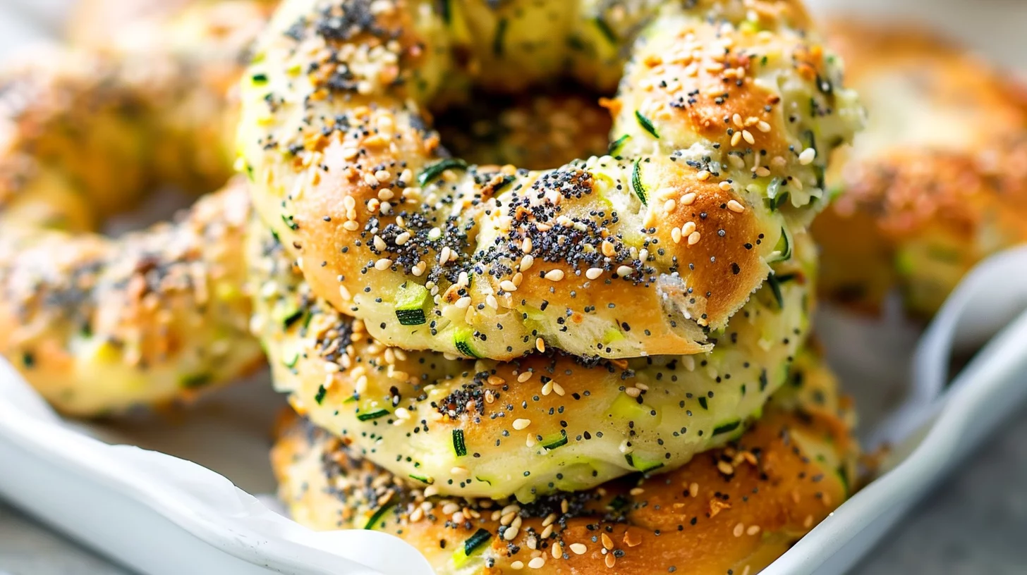Zucchini Bagels Low Carb Keto