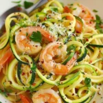 Zucchini Scampi Garlicky Butter Sauce