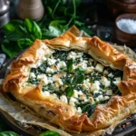 10-minute Spinach and Feta Stuffed Phyllo Tart