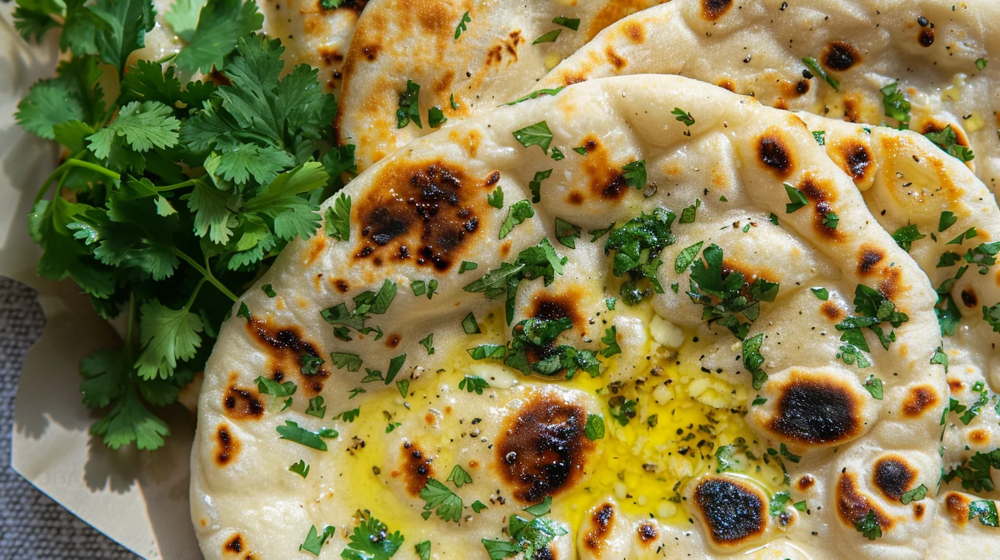 20 Minute Garlic Cottage Cheese Naan