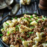 25minute Ground Beef and Cauliflower Skillet