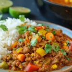 25minute Low Calorie Thai Curry Ground Beef