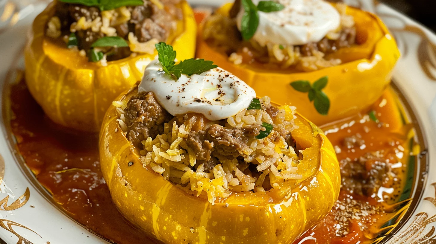 Authentic Lebanese Stuffed Yellow Squash