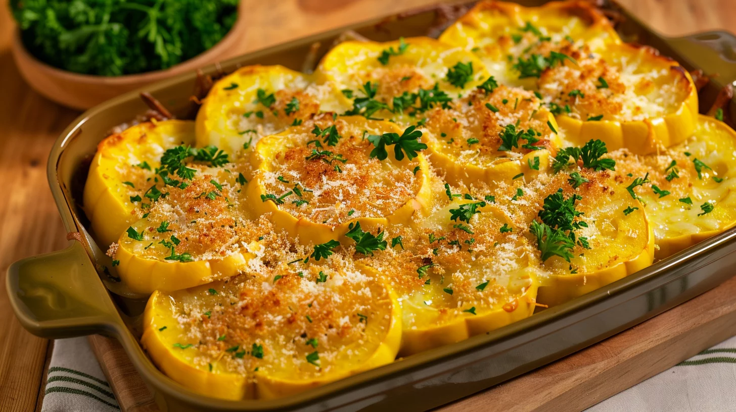 Baked Yellow Squash With Cheese