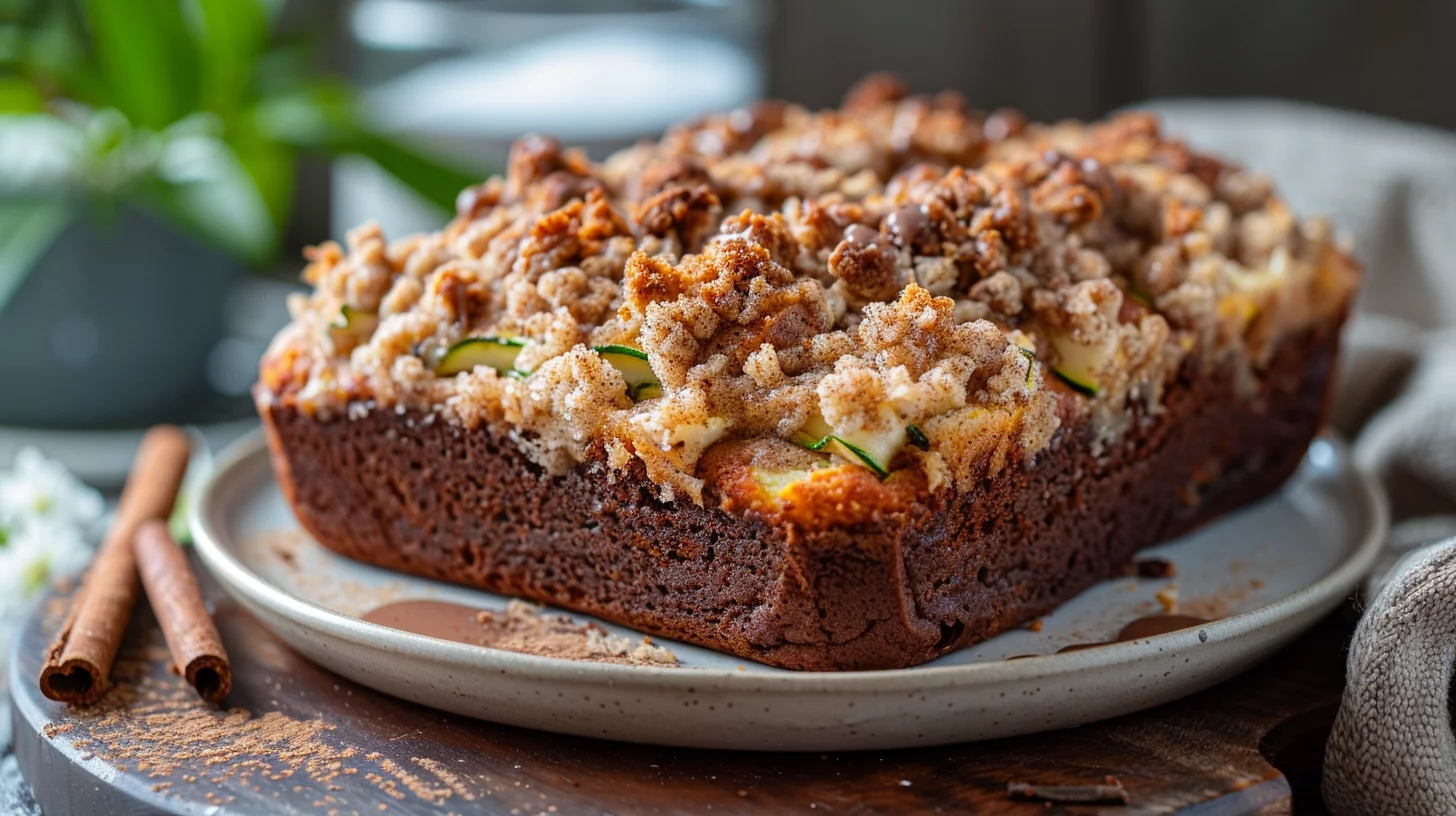 Bakery Style Zucchini Bread With Cinnamon Streusel