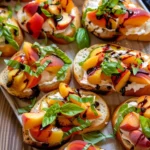 Best Peach Bruschetta With Whipped Ricotta