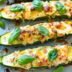 Cheese Stuffed Zucchini Boats