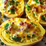 Cheesy Broccoli Spaghetti Squash