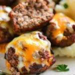 Cheesy Stuffed Meatloaf Bites