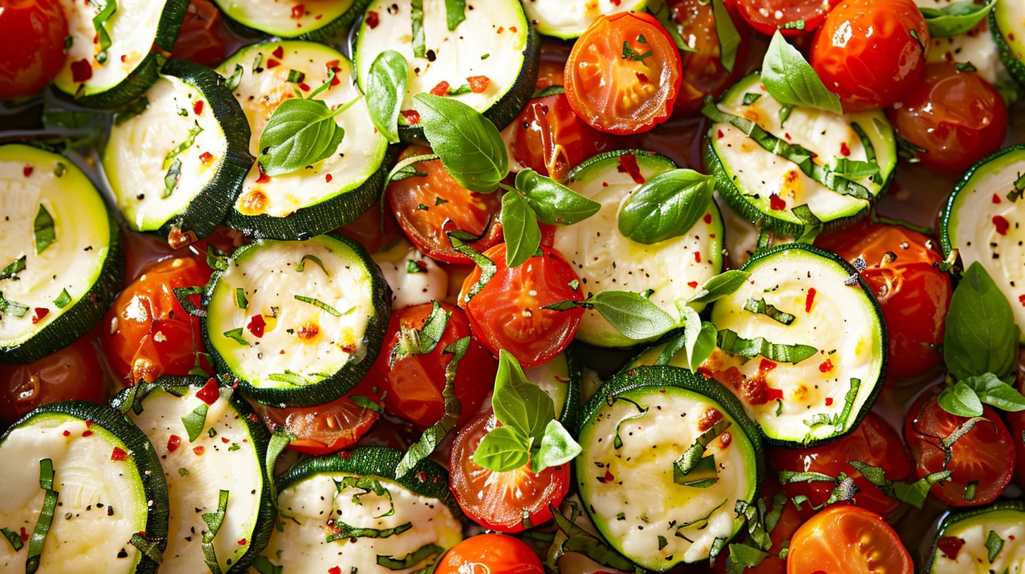 Cheesy Zucchini Tomato Bake With Ricotta and Herbs