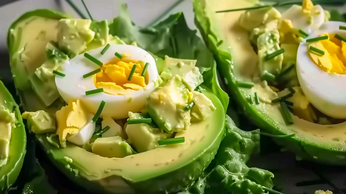 Chopped Egg and Avocado Salad Boats