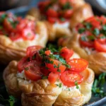 Cottage Cheese Cloud Bread Topped With Chili Crisp Tomatoes