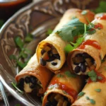 Creamy Black Bean Taquitos