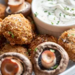Crispy Fried Mushrooms With Cool Ranch Dip