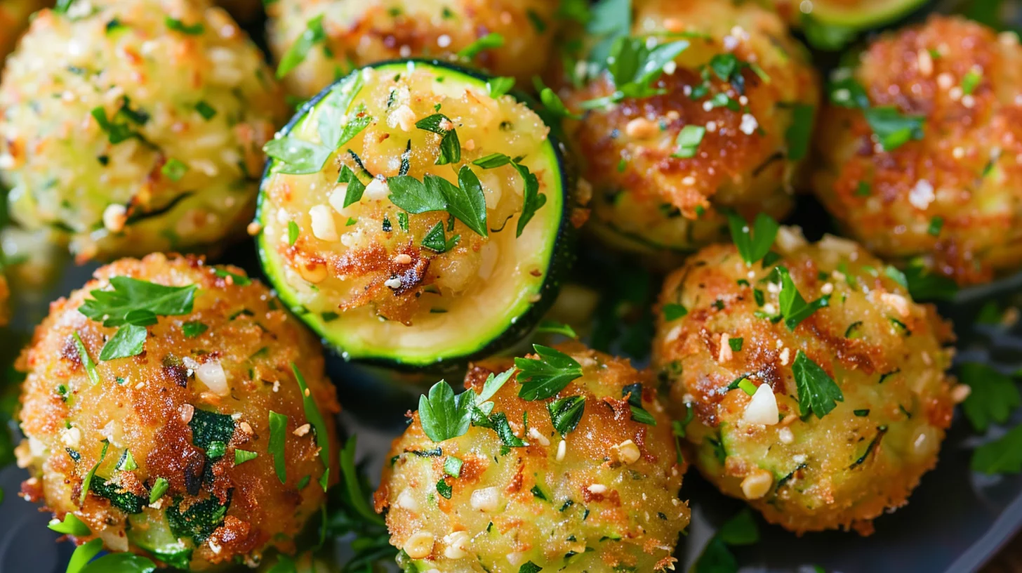 Crispy Garlic Zucchini Balls