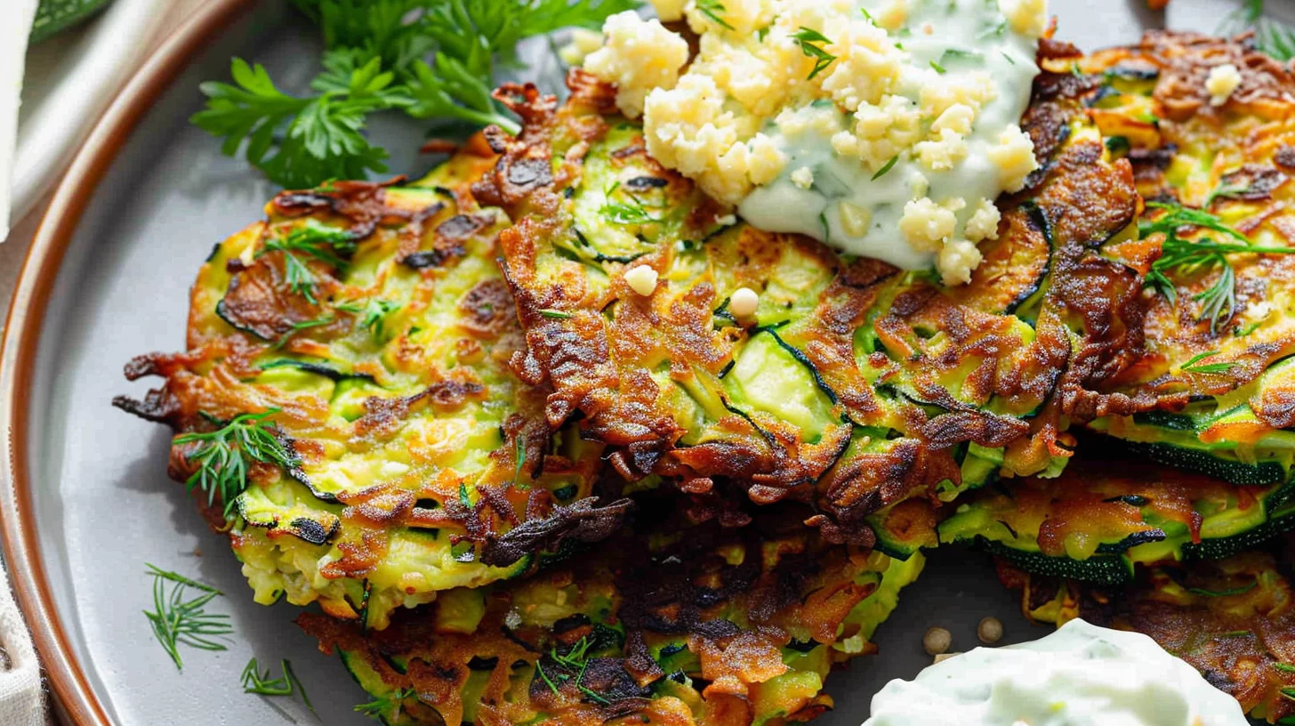 Crispy Healthy Zucchini Fritters