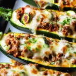 Easy Ground Beef Zucchini Boats