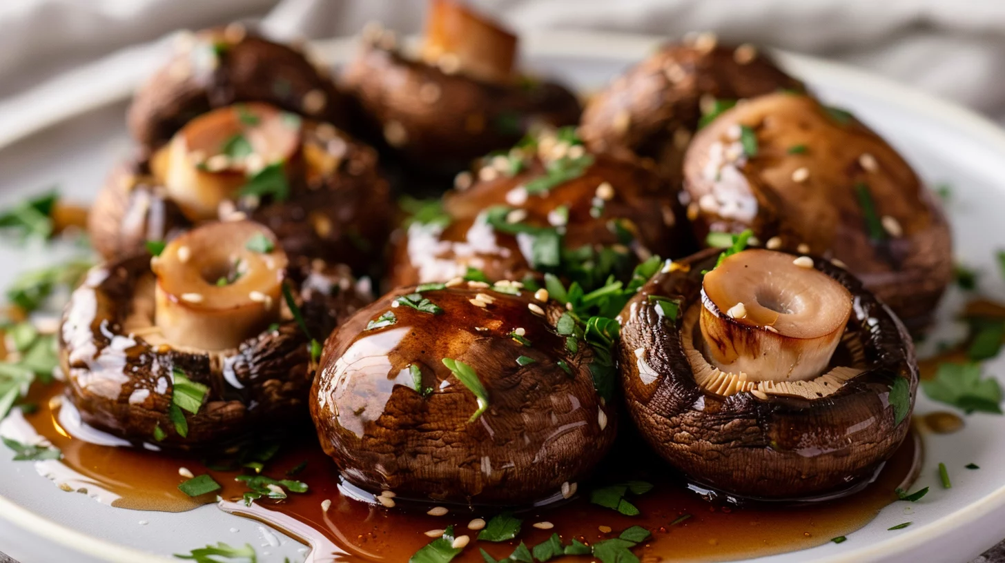 Easy Oven Roasted Mushrooms With Soy Sauce and Honey