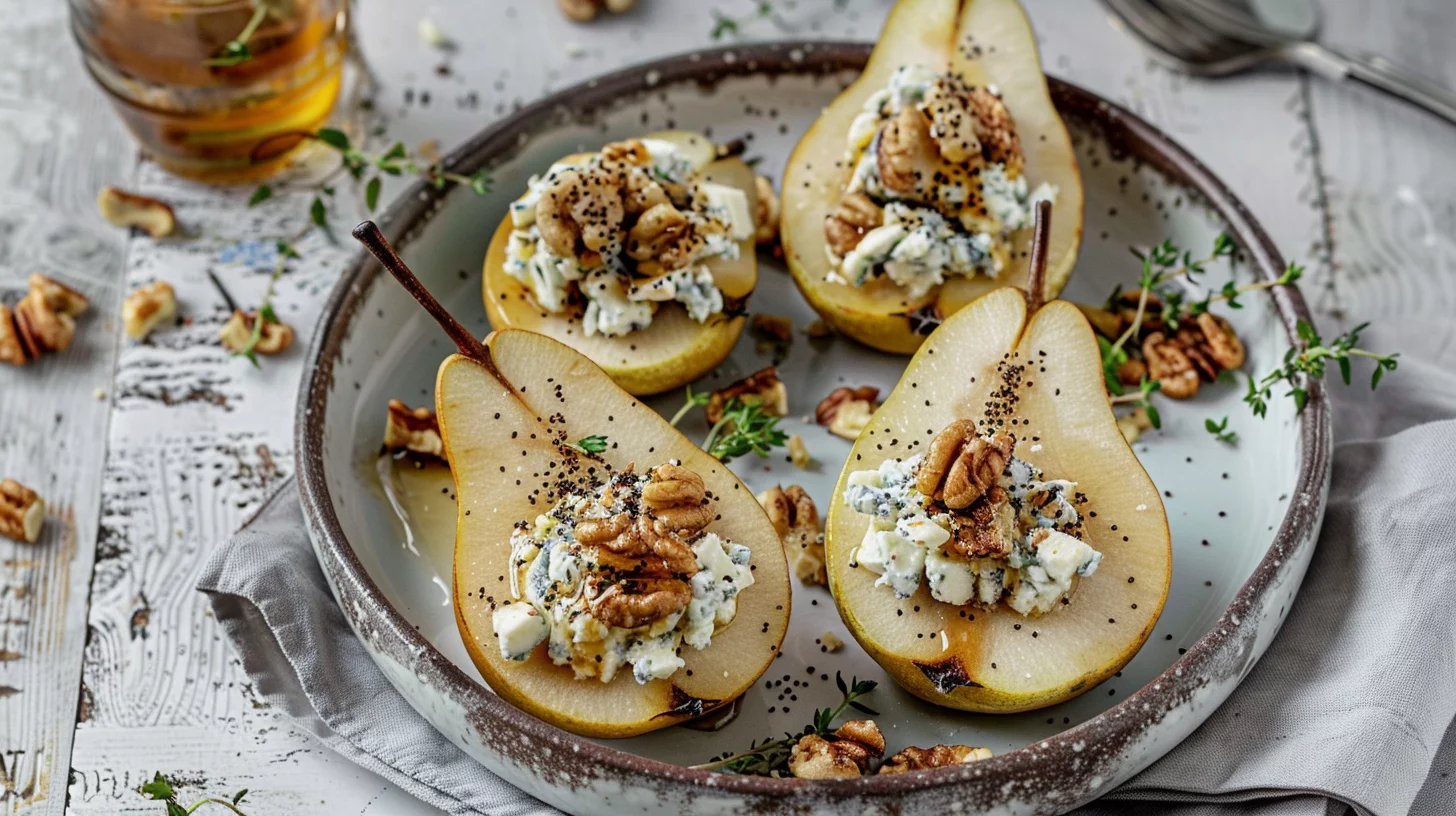 Elegant Blue Cheese Stuffed Pears Recipe