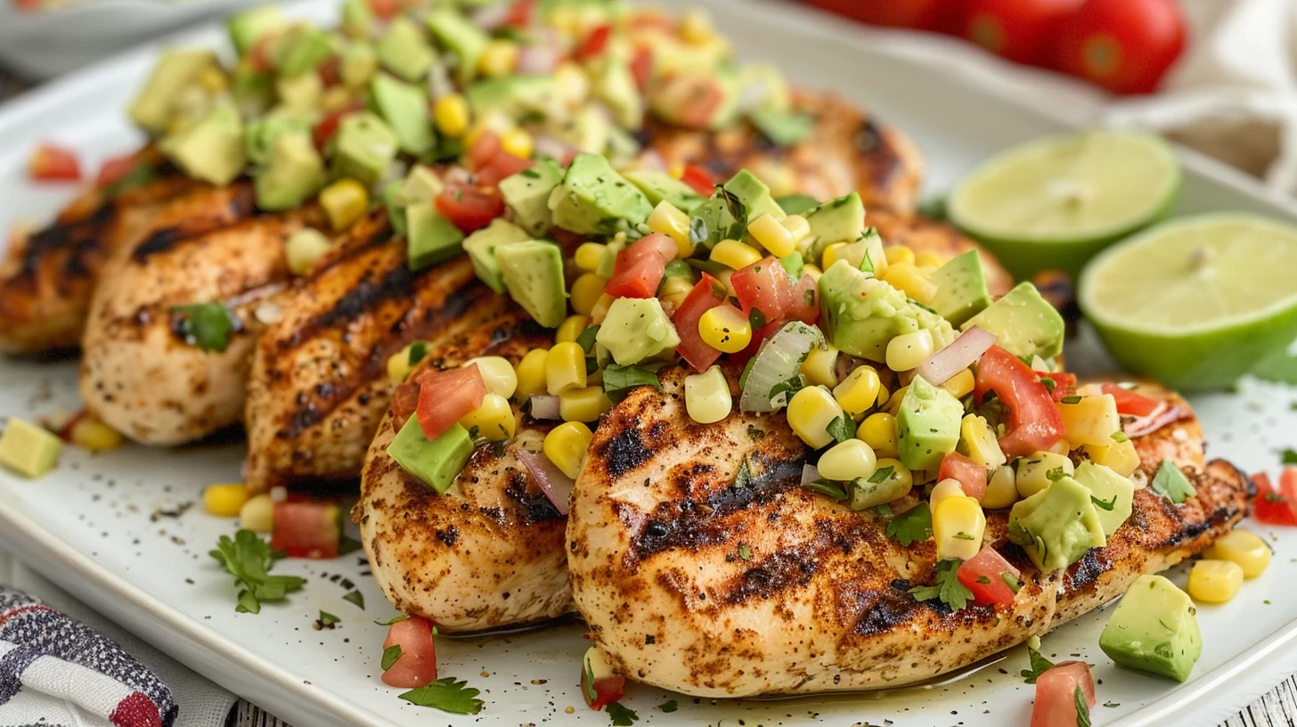 Fiesta Lime Chicken With Avocado Salsa