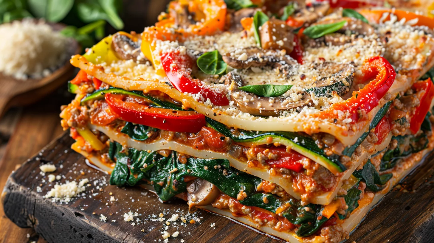 Garden Vegetable Zucchini Lasagna No Pasta