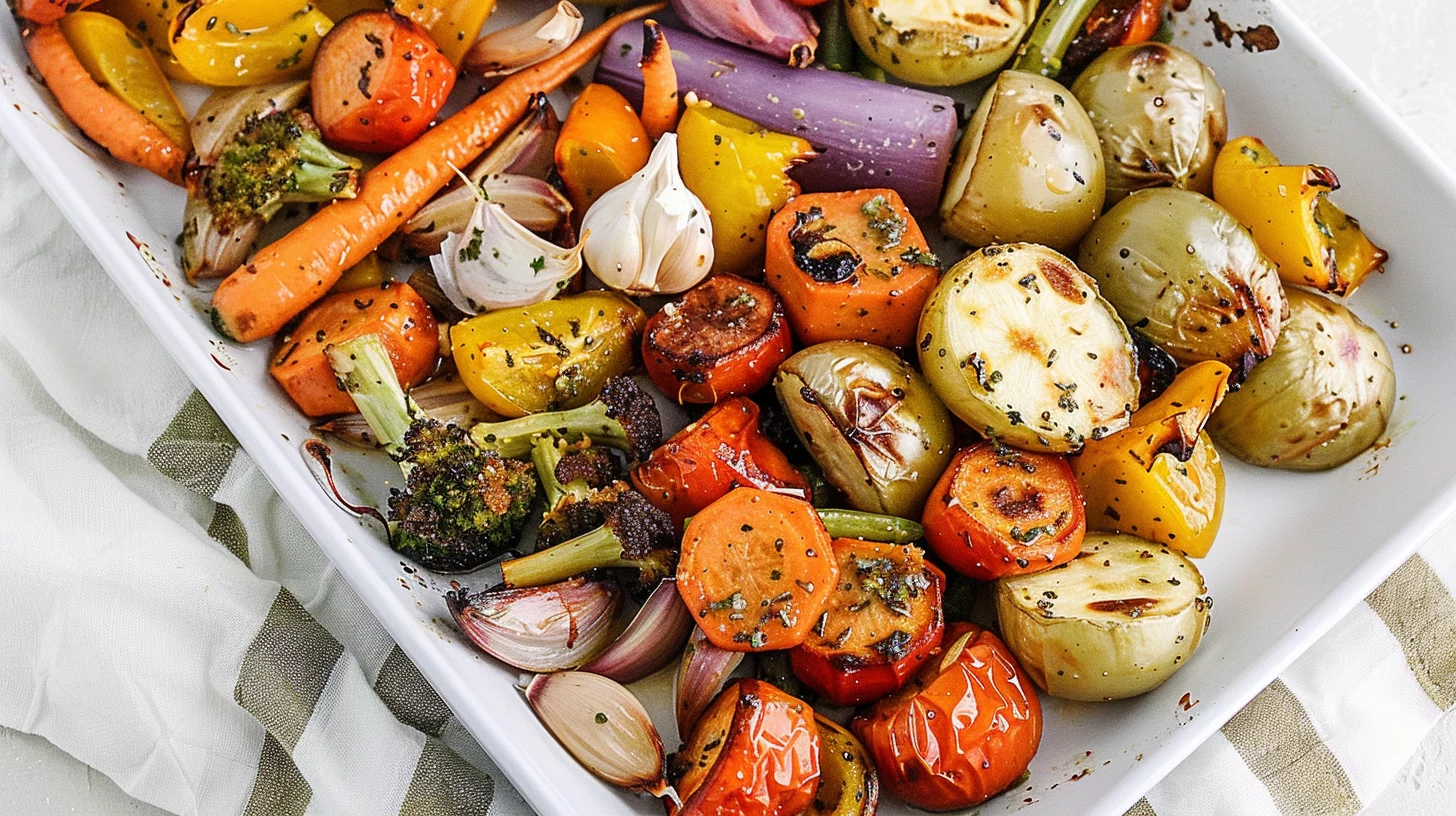 Garlic Herb Roasted Summer Vegetables