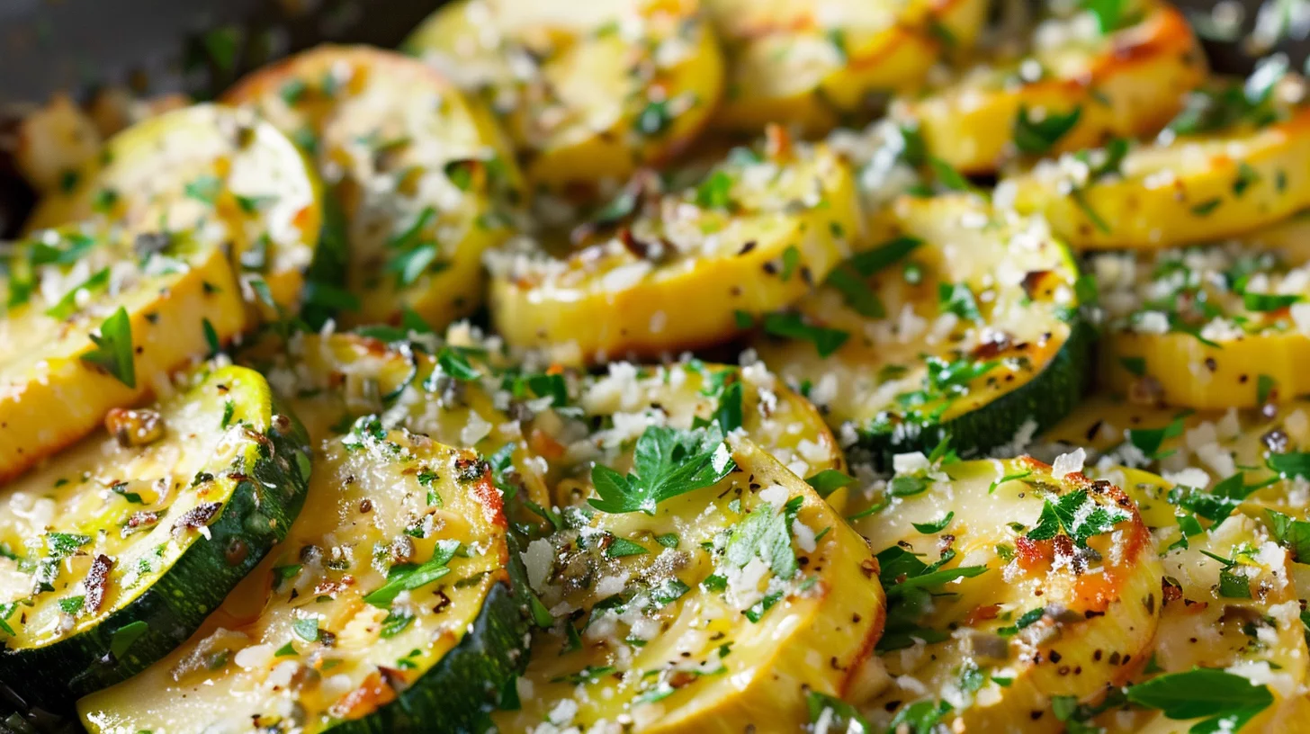 Garlic Parmesan Zucchini and Squash Medley