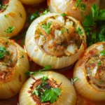 Greek Stuffed Onions