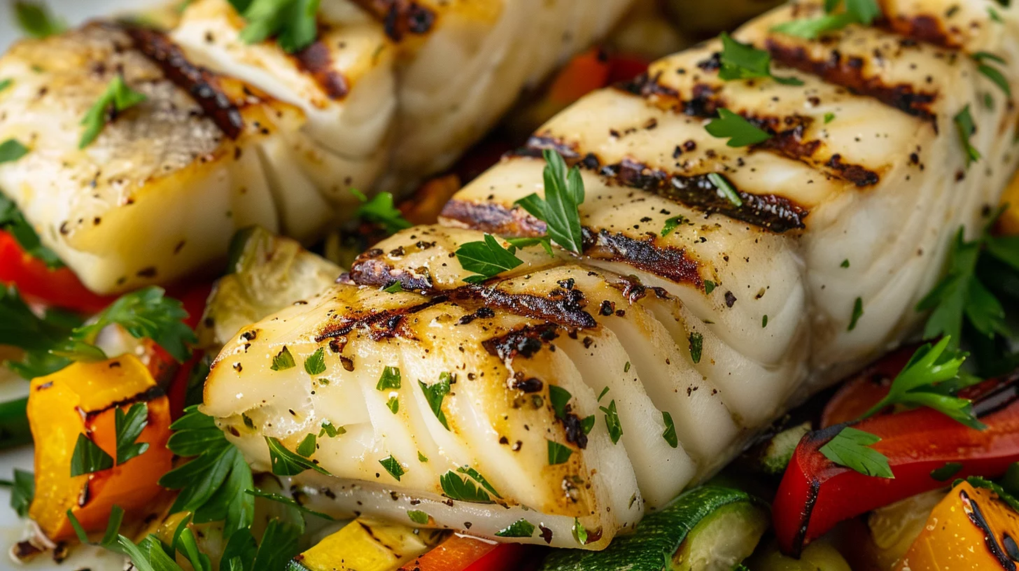 Grilled Fish and Veggie Plate