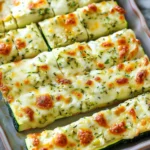 Guilt Free Cheesy Zucchini Breadsticks