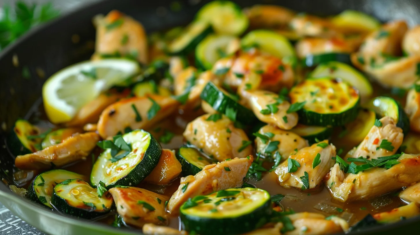 Healthy Chicken Zucchini Squash Skillet