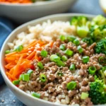 Healthy Ground Beef Rice Bowls